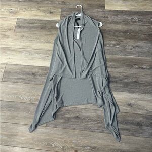 NWT Coco+Carmen Duster Cardigan OS Light Gray Sleeveless Open Jacket Vest Boho